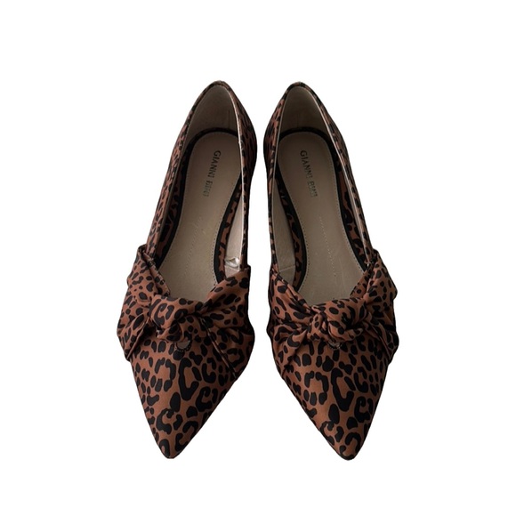Gianni Bini Animal Print Knot Pointed Toe Loafers Flats Size 5 - Picture 9 of 12
